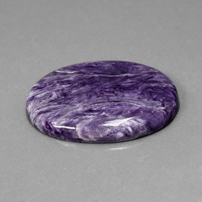 Charoïte violet naturelle coupe ovale, 25,13 ct, opaque