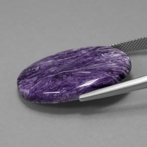 Charoïte violet naturelle coupe ovale, 25,13 ct, opaque