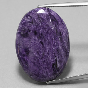 Charoïte Violet naturelle Coupe ovale, 27.16 ct, Opaque