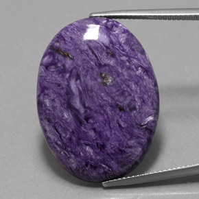Charoïte Violet naturelle Coupe ovale, 27.59 ct, Opaque