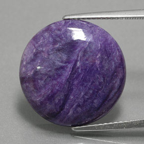 Charoïte violet naturelle coupe roude, 11,13 ct, opaque