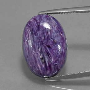 Charoïte violet naturelle coupe ovale, 14,05 ct, opaque