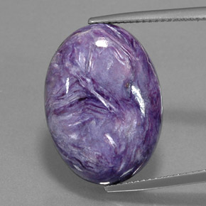 Charoïte Violet naturelle Coupe ovale, 15.36 ct, Opaque