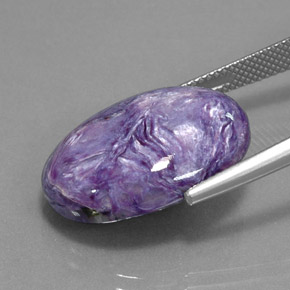 Charoïte Violet naturelle Coupe ovale, 15.36 ct, Opaque