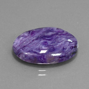 Charoïte Violet naturelle Coupe ovale, 14.16 ct, Opaque