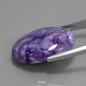 Charoïte Violet naturelle Coupe ovale, 14.16 ct, Opaque