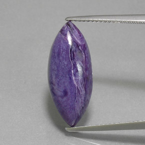Charoïte violet naturelle marquise, 6,82 ct, opaque