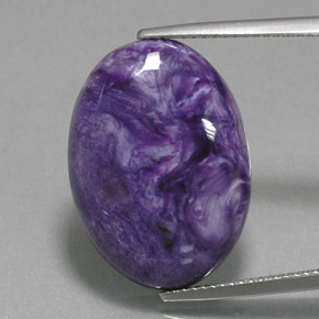 Charoïte violet naturelle coupe ovale, 14,18 ct, opaque