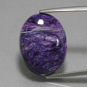 Charoïte Violet naturelle Coupe ovale, 16.38 ct, Opaque