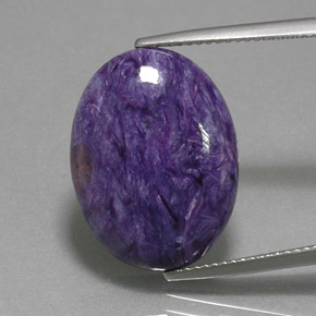 Charoïte violet naturelle coupe ovale, 11,49 ct, opaque