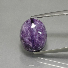 Charoïte Violet naturelle Coupe ovale, 4.47 ct, Opaque