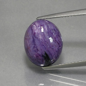 Charoïte Violet naturelle Coupe ovale, 5.18 ct, Opaque