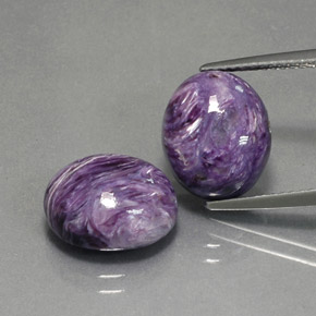 Achetez naturel ct violet charoïte gems, coupe ovale, en provenance russie chez gemselect. en stock, livraison internationale!