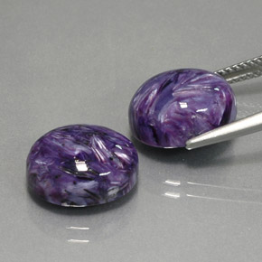 Achetez naturel ct violet charoïte gems, coupe ovale, en provenance russie chez gemselect. en stock, livraison internationale!