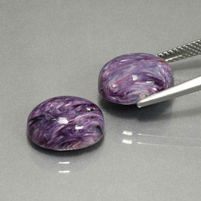 Achetez naturel ct violet charoïte gems, coupe ovale, en provenance russie chez gemselect. en stock, livraison internationale!