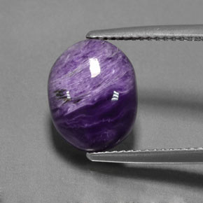 Charoïte Violet naturelle Coupe ovale, 4.47 ct, Opaque
