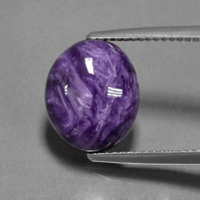 Charoïte violet naturelle coupe ovale, 4,82 ct, opaque