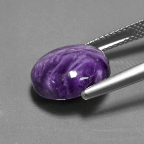 Charoïte violet naturelle coupe ovale, 4,82 ct, opaque