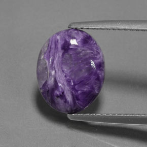 Charoïte violet naturelle coupe ovale, 3,56 ct, opaque