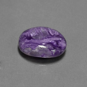 Charoïte violet naturelle coupe ovale, 3,56 ct, opaque
