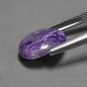 Charoïte violet naturelle coupe ovale, 3,56 ct, opaque