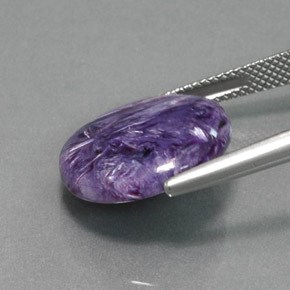 Charoïte violet naturelle coupe roude, 8,60 ct, opaque