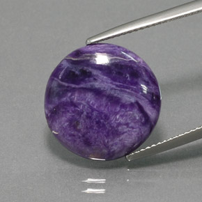 Charoïte Violet naturelle Coupe roude, 8.00 ct, Opaque