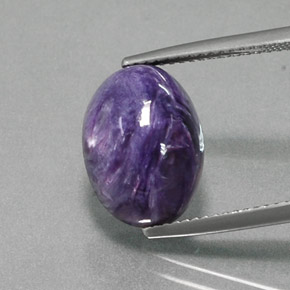 Charoïte Violet naturelle Coupe ovale, 6.21 ct, Opaque