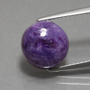 Charoïte Violet naturelle Coupe roude, 4.18 ct, Opaque