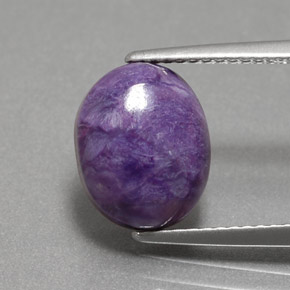 Charoïte violet naturelle coupe ovale, 4,08 ct, opaque