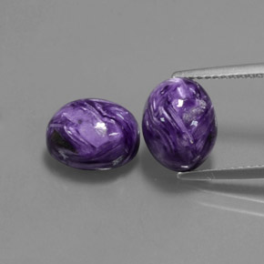 Achetez naturel ct violet charoïte gems, coupe ovale, en provenance russie chez gemselect. en stock, livraison internationale!