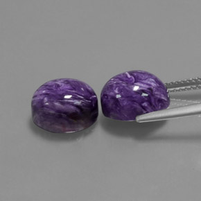 Achetez naturel ct Violet Charoïte gems, Coupe ovale, En provenance Russie chez GemSelect. En stock, livraison internationale!
