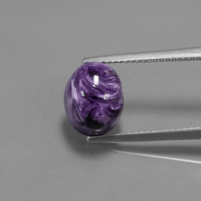 Charoïte Violet naturelle Coupe ovale, 4.74 ct, Opaque
