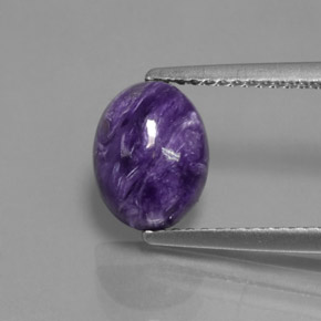 Charoïte violet naturelle coupe ovale, 2,05 ct, opaque