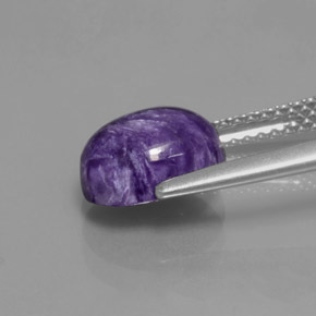 Charoïte violet naturelle coupe ovale, 2,05 ct, opaque