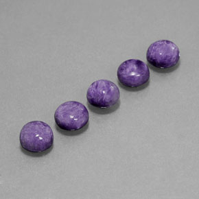 Achetez naturel ct violet charoïte gems, coupe roude, en provenance russie chez gemselect. en stock, livraison internationale!