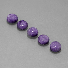 Achetez naturel ct violet charoïte gems, coupe roude, en provenance russie chez gemselect. en stock, livraison internationale!