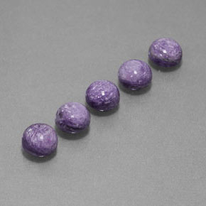Achetez naturel ct Violet Charoïte gems, Coupe roude, En provenance Russie chez GemSelect. En stock, livraison internationale!