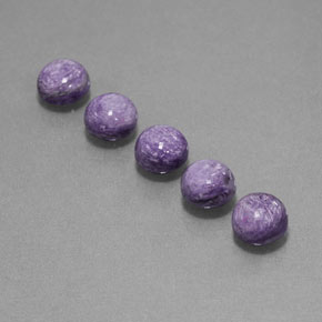 Achetez naturel ct Violet Charoïte gems, Coupe roude, En provenance Russie chez GemSelect. En stock, livraison internationale!