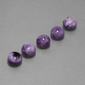 Achetez naturel ct Violet Charoïte gems, Coupe roude, En provenance Russie chez GemSelect. En stock, livraison internationale!