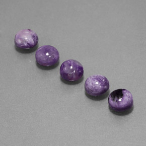 Achetez naturel ct Violet Charoïte gems, Coupe roude, En provenance Russie chez GemSelect. En stock, livraison internationale!