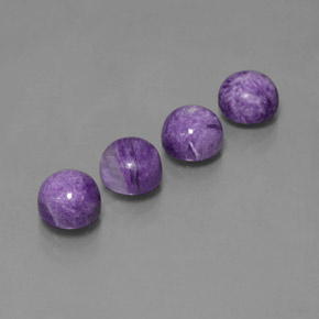 Achetez naturel ct violet charoïte gems, coupe roude, en provenance russie chez gemselect. en stock, livraison internationale!