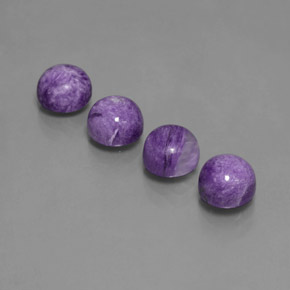 Achetez naturel ct violet charoïte gems, coupe roude, en provenance russie chez gemselect. en stock, livraison internationale!