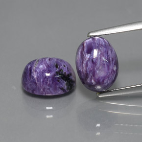 Achetez naturel ct Violet Charoïte gems, Coupe ovale, En provenance Russie chez GemSelect. En stock, livraison internationale!