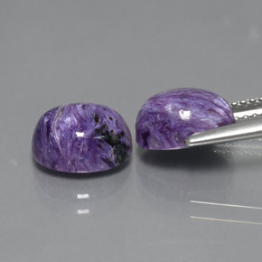 Achetez naturel ct Violet Charoïte gems, Coupe ovale, En provenance Russie chez GemSelect. En stock, livraison internationale!