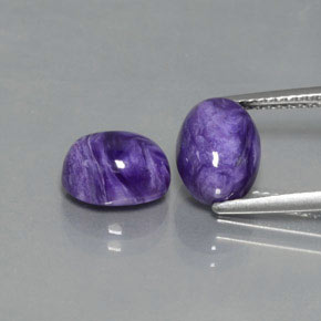 Achetez naturel ct violet charoïte gems, coupe ovale, en provenance russie chez gemselect. en stock, livraison internationale!