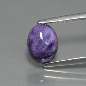 Charoïte violet naturelle coupe ovale, 1,93 ct, opaque