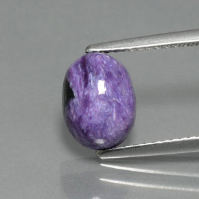 Charoïte violet naturelle coupe ovale, 2,72 ct, opaque