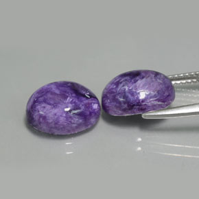 Achetez naturel ct Violet Charoïte gems, Coupe ovale, En provenance Russie chez GemSelect. En stock, livraison internationale!