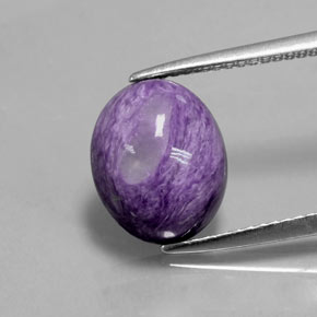 Charoïte violet naturelle coupe ovale, 4,08 ct, opaque